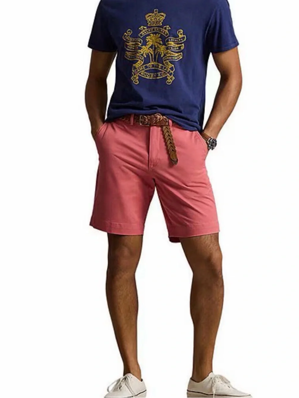 Polo Ralph Lauren Classic 9” Chino Shorts Berry Coral 36